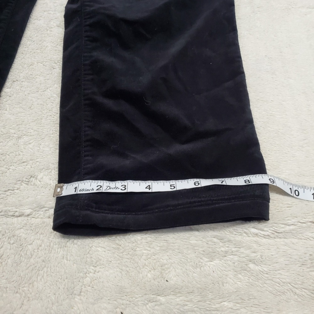 Talbots Black Velvet Straight Leg Cropped Pants Women 16 Capsule Classic Party - Picture 7 of 8